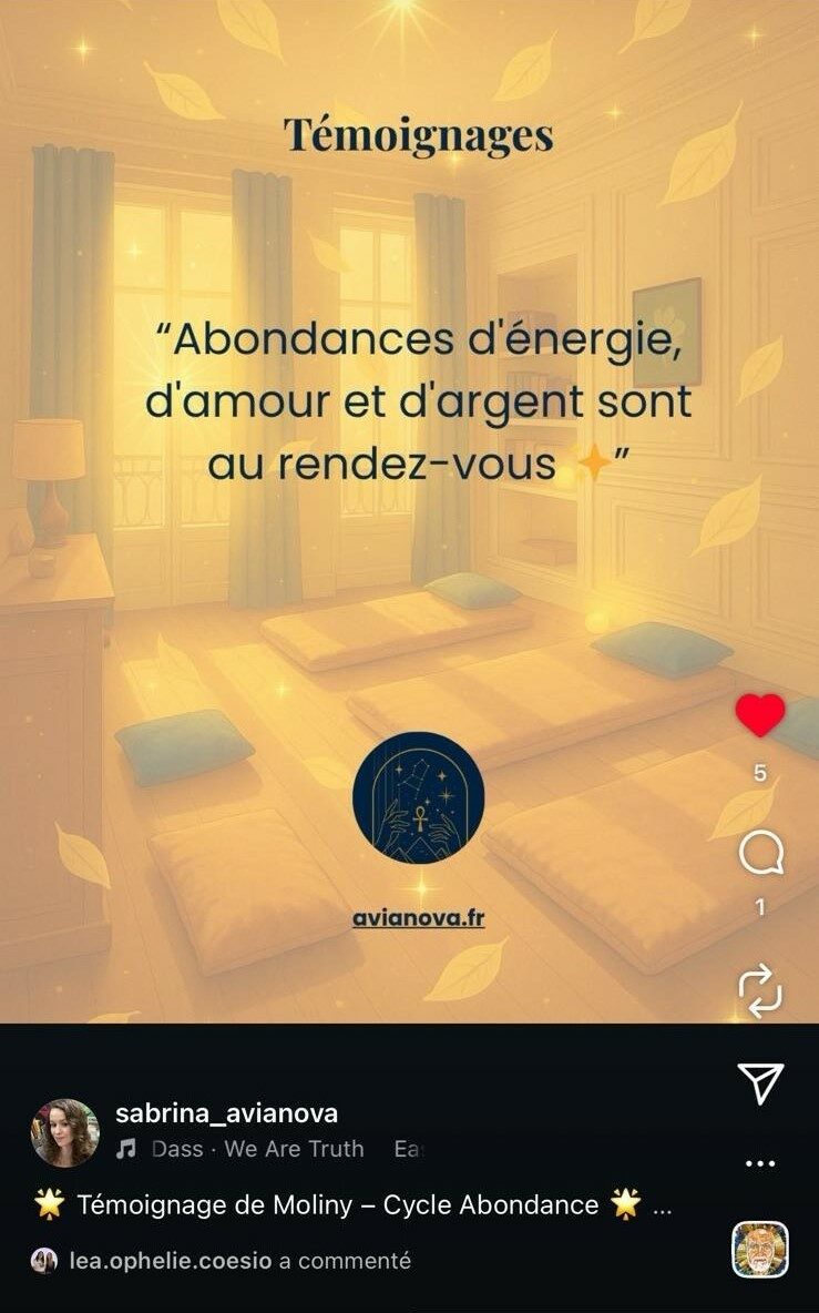 Capture Instagram Témoignage Moliny