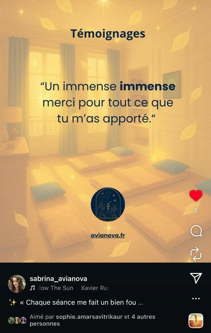 Capture Instagram Témoignage Sylvie